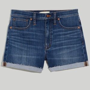 Madewell High Rise Denim Jean Shorts Danny Wash Tencel Magic Pockets Sz 31